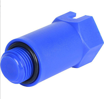 Заглушка  1/2 (резьба) синяя STOUT